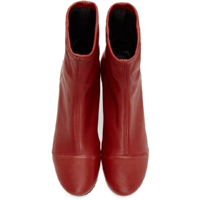 Shop Isabel Marant Red Daevel Sock Boots