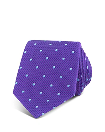 Shop Thomas Pink Tilbury Spot Woven Classic Tie In Purple/sky