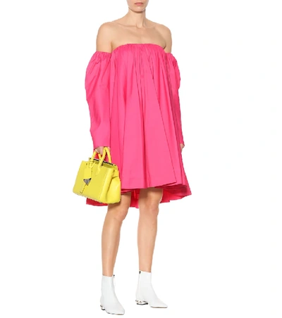 Shop Calvin Klein 205w39nyc Off-the-shoulder Swing Dress In Pink