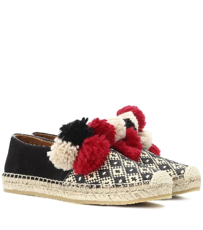 Shop Etro Embellished Canvas Espadrilles In Multicoloured