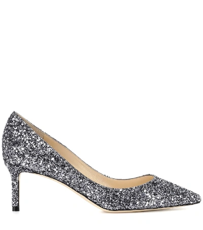 Shop Jimmy Choo Romy 60 Glitter Pumps In Grey