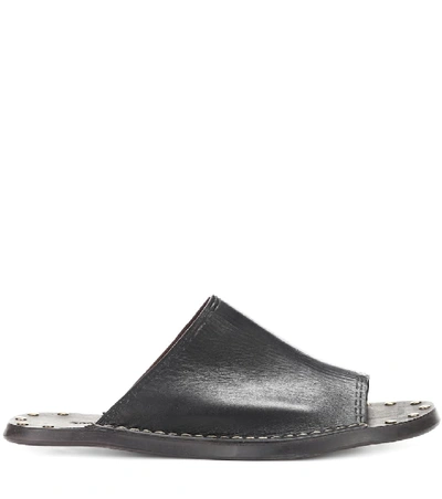 Shop See By Chloé Leather Slides In Black
