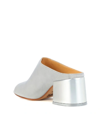 Shop Mm6 Maison Margiela Suede Sandals In Grey