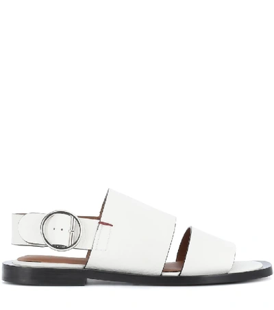 Shop Joseph Leather Sandals In White