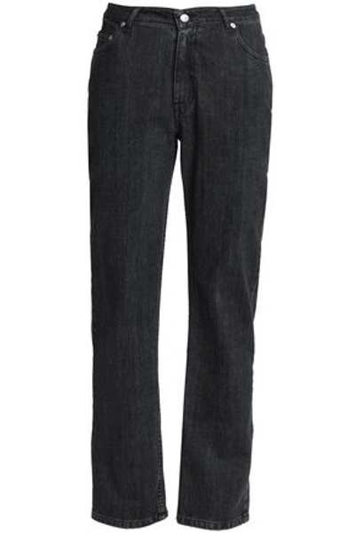 Shop Opening Ceremony Woman Mid-rise Straight-leg Jeans Charcoal