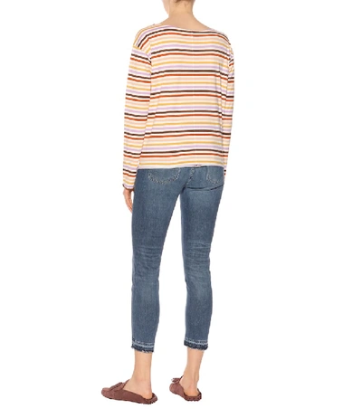 Shop M.i.h. Jeans Simple Mariniere Striped Cotton Top In Multicoloured
