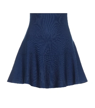 Shop Jardin Des Orangers Wool Miniskirt In Blue