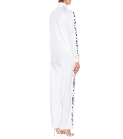 Shop Givenchy Appliquéd Jersey Jacket In White