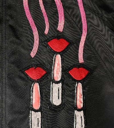 Shop Valentino Embellished Jacket In Black
