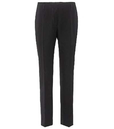 Shop Dries Van Noten Wool Cropped Trousers In Black