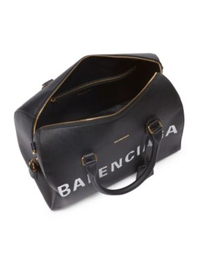 Shop Balenciaga Ville Logo Duffle In Black