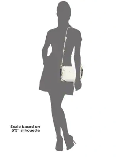Shop Chloé Small Roy Gusset Grained Leather Bag In White