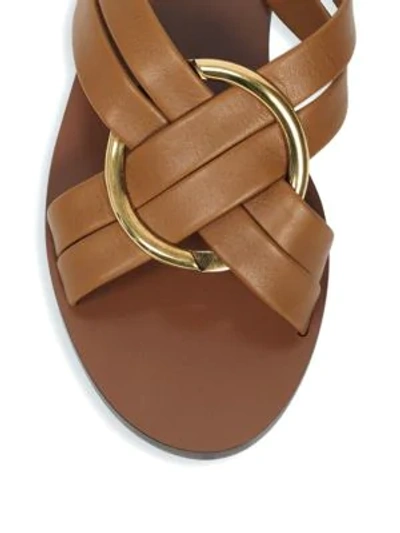 Shop Chloé Rony Flat Sandals In Light Brown