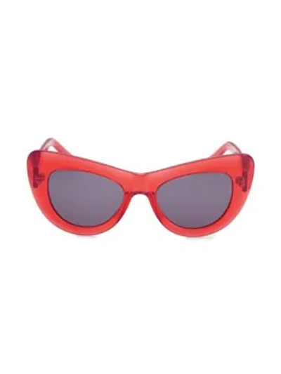 Shop Andy Wolf Jan Cat Eye Sunglasses In Red Black