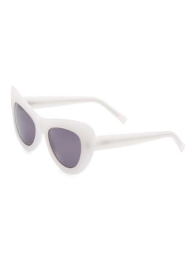 Shop Andy Wolf Jan Cat Eye Sunglasses In White Black