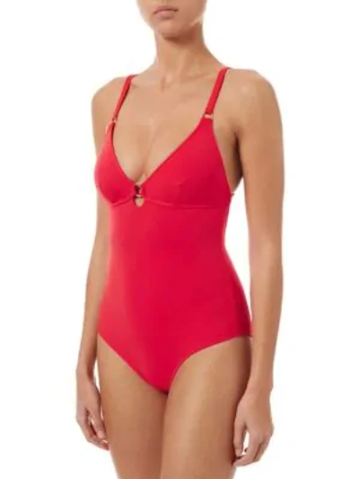 Shop Melissa Odabash One-piece Havana Swimsuit In Red