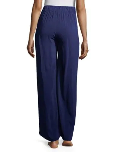 Shop Vix By Paula Hermanny Midnight Berry Pants In Navy