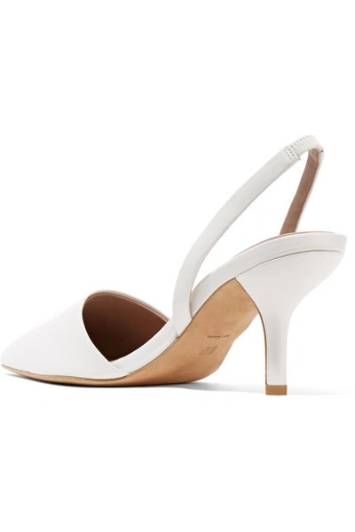 Shop Diane Von Furstenberg Mortelle Leather Slingback Pumps In White