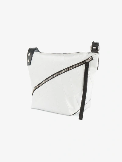 Shop Proenza Schouler White Zip Hobo Croc Leather Shoulder Bag