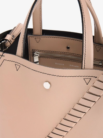 Shop Proenza Schouler Pink Hex Mini Leather Tote Bag In Pink&purple