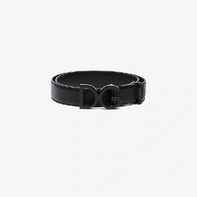 Shop Dolce & Gabbana Logo Belt In Black