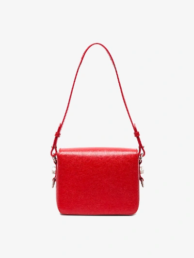 Shop Off-white Red Diagonal Binder Clip Shoulder Bag