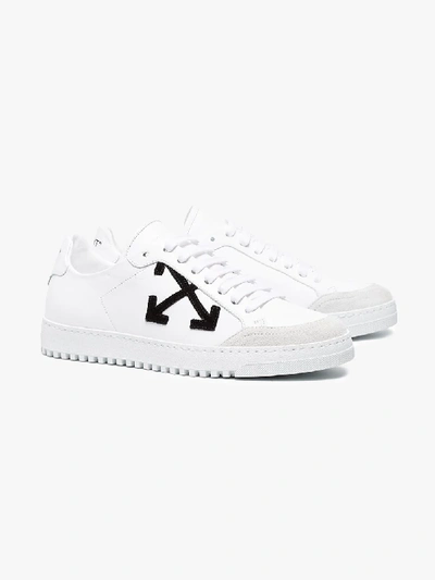 Shop Off-white White Leather Arrow Sneakers