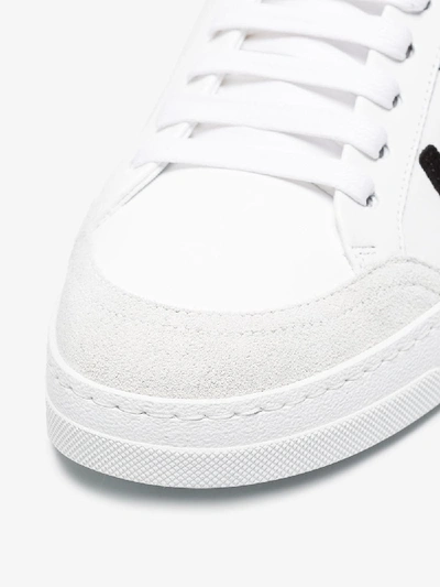 Shop Off-white White Leather Arrow Sneakers