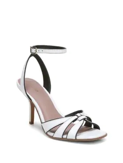 Shop Diane Von Furstenberg Felicity Sandals In White Black