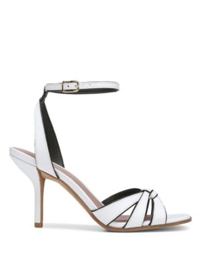 Shop Diane Von Furstenberg Felicity Sandals In White Black