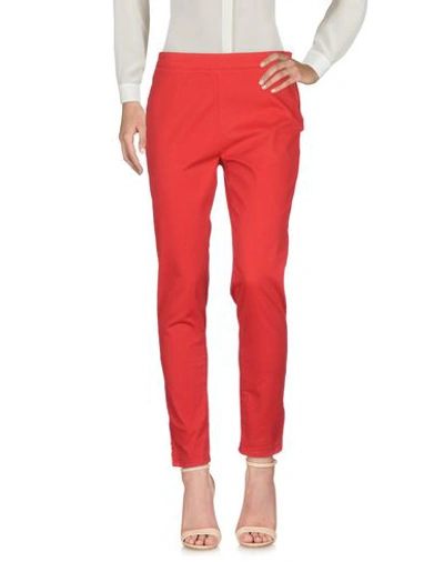 Shop Pinko Woman Pants Red Size 6 Cotton, Elastane