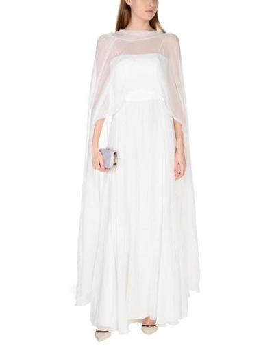 Shop Alberta Ferretti Long Dresses In White