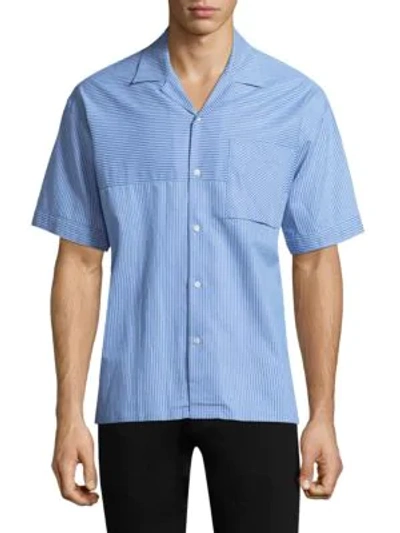 Shop P.l.c. Button-front Bowling Shirt In Sky Blue