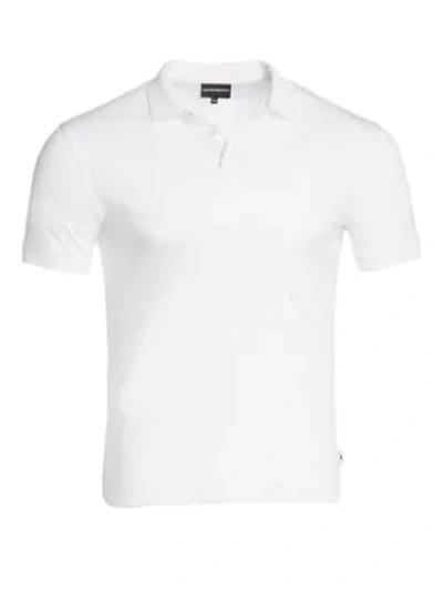 Shop Emporio Armani Men's Polo Shirt In White