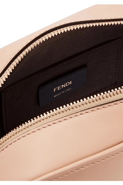 Shop Fendi Leather Camera Bag In Beige