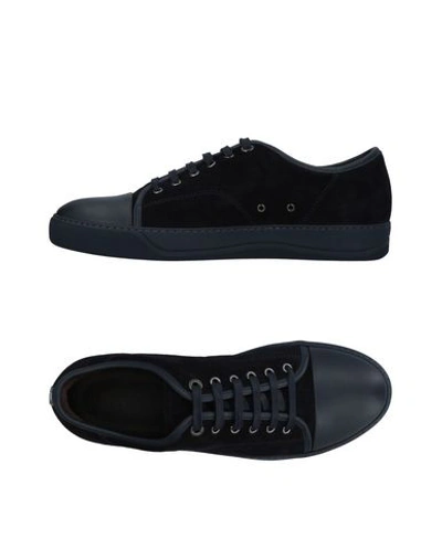 Shop Lanvin Sneakers In Dark Blue