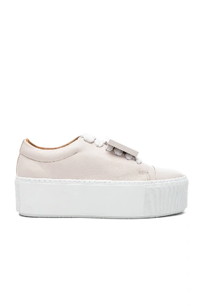 Shop Acne Studios Nappa Leather Drihanna Sneakers In Cream