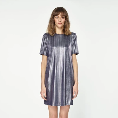 Shop Paisie Silver Metallic Dress