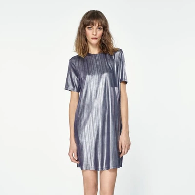 Shop Paisie Silver Metallic Dress