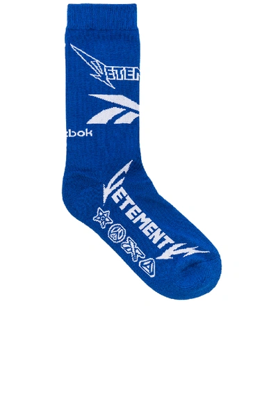 Shop Vetements Metal Socks In Blue