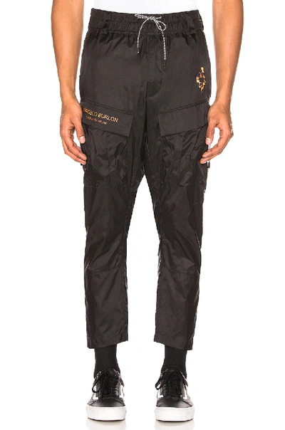 Shop Marcelo Burlon County Of Milan Fire Cross Cargo Pants In Black