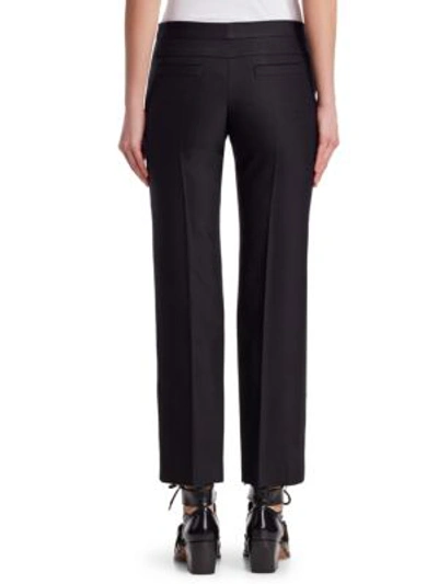 Shop Chloé Tuxedo Straight Leg Trousers In Black