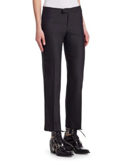 Shop Chloé Tuxedo Straight Leg Trousers In Black