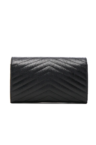 Shop Saint Laurent Monogramme Chain Wallet Bag In Black