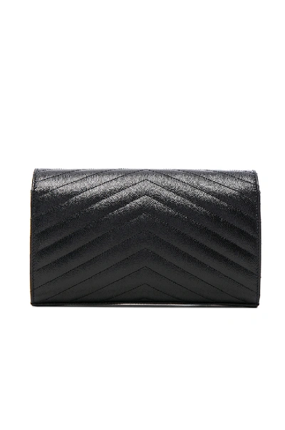 Saint Laurent Monogramme Chain Wallet In Black