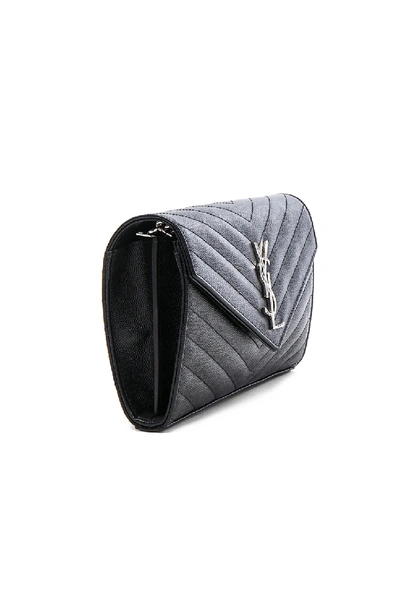 Shop Saint Laurent Monogramme Chain Wallet Bag In Black