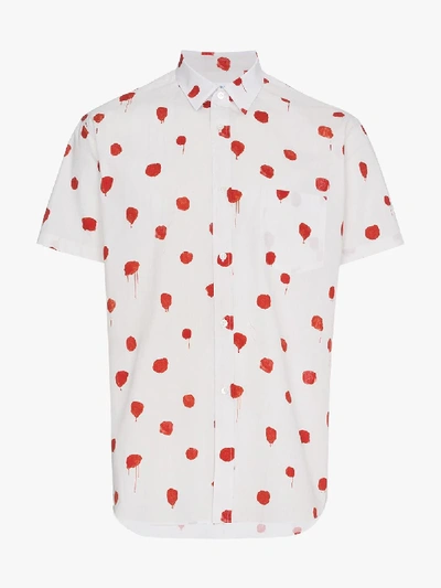 Shop Comme Des Garçons Shirt Splatter Print Shirt In White