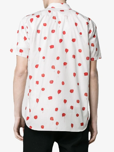 Shop Comme Des Garçons Shirt Splatter Print Shirt In White