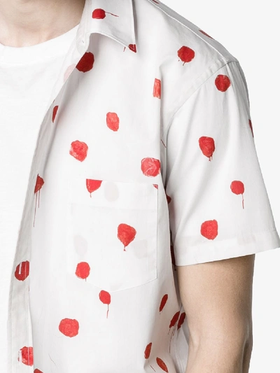 Shop Comme Des Garçons Shirt Splatter Print Shirt In White