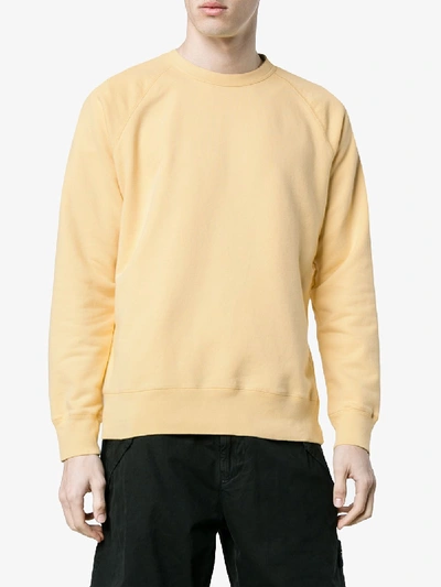 Shop Our Legacy Yellow Crewneck Sweatshirt In Yellow&orange